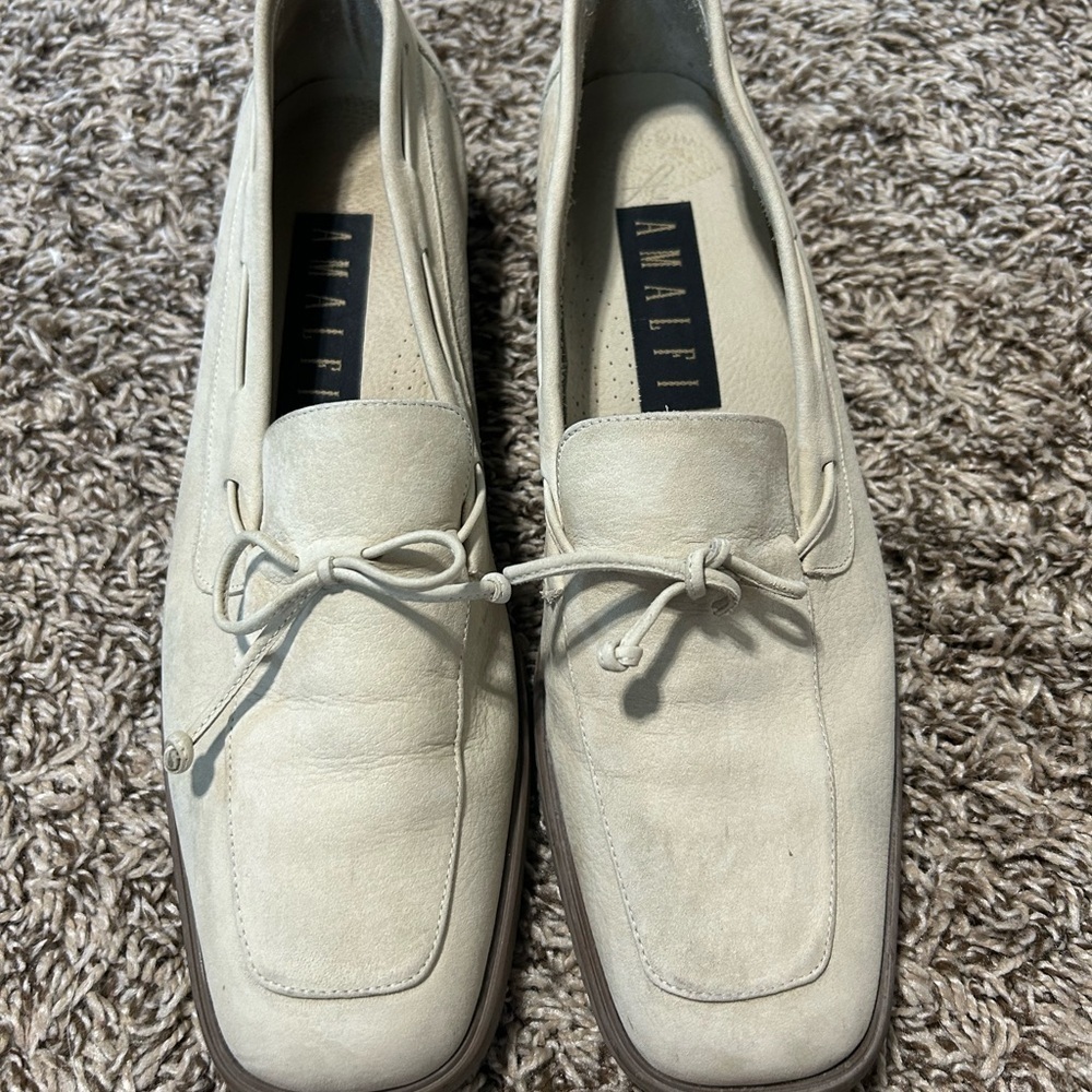 Amalfi Shoes Pillow  Leather Loafers Women’s Size 10.5 Preppy Boho Minimalist